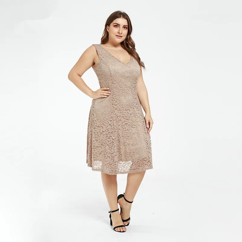 Женское однотонное платье без рукавов свободное повседневное пляжное цвета хаки