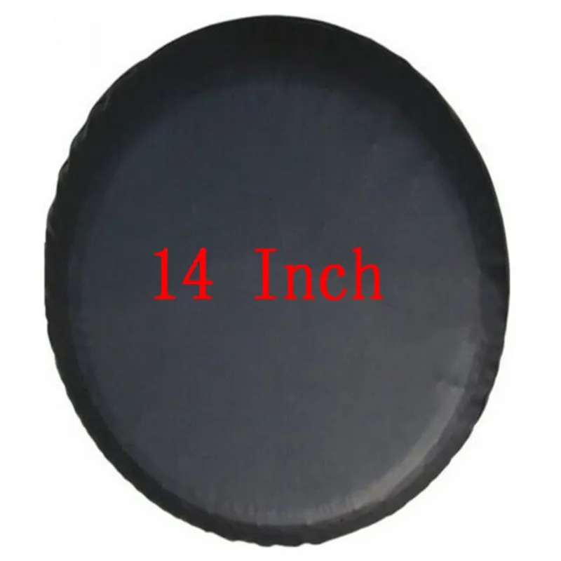 14 inch 1 шт. черное покрытие для автомобильной покрышки 13 '', 14", 1", 16", 1", 18" дюймов ПВХ PU запасные колеса клапанные крышки для автомобилей колеса аксессуары - Цвет: 14 inch