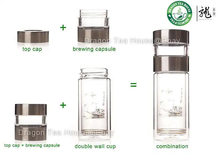 Двойная настенная прозрачная стеклянная термос фляга 260 мл|glass thermos flask|thermos flaskglass |