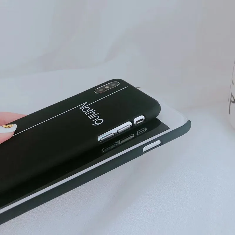 JIBAN модные чехлы для телефонов с надписью Nothing Line iphone 6 6s 6plus 7 8 жесткий матовый