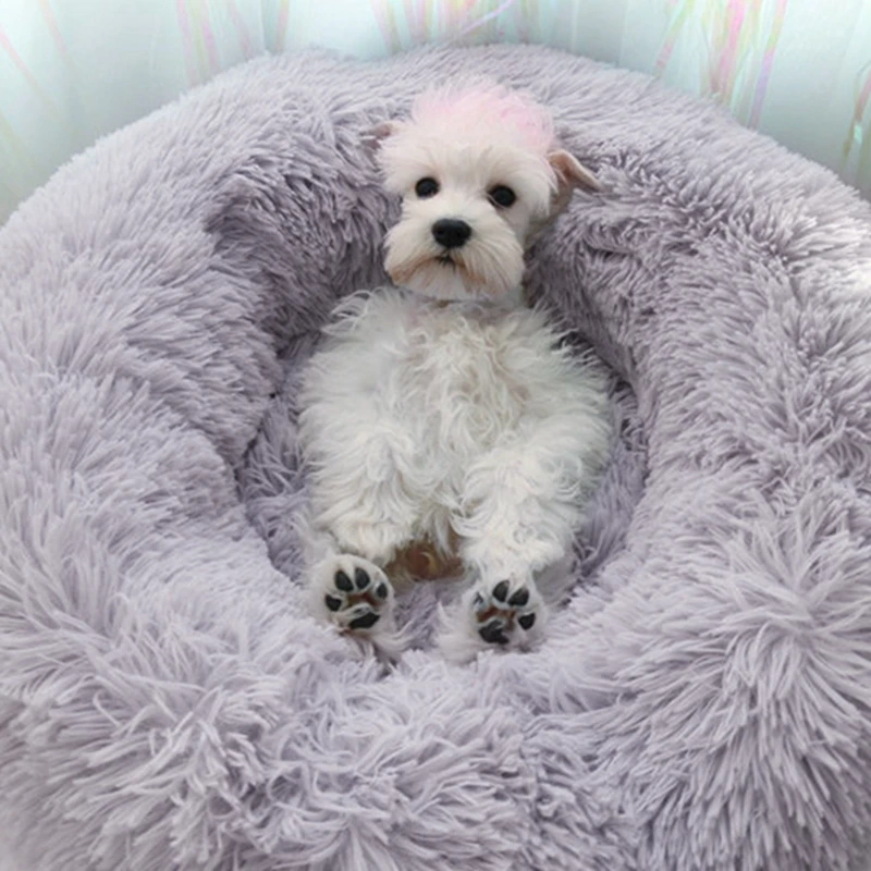 

Luxury Pet Bed Fluffy Round Cuddler Plush Cozy Self-Warming Mat Bed Sofa Dogs Cats For Cats Small Dogs