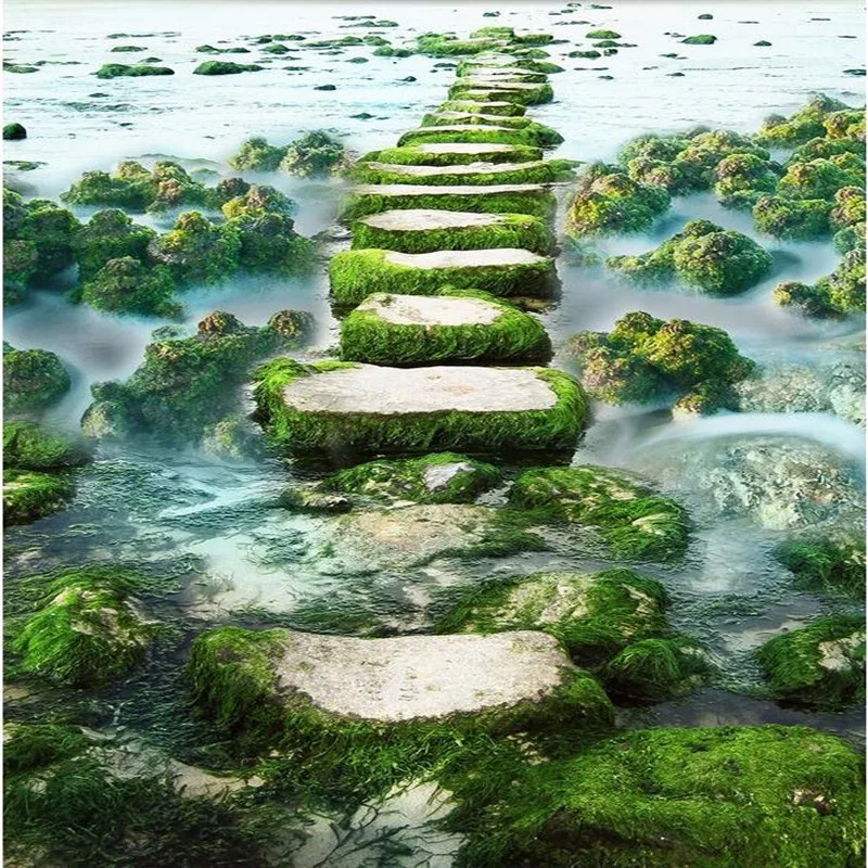 3D фотообои для ванной комнаты Нескользящие водонепроницаемые самоклеящиеся