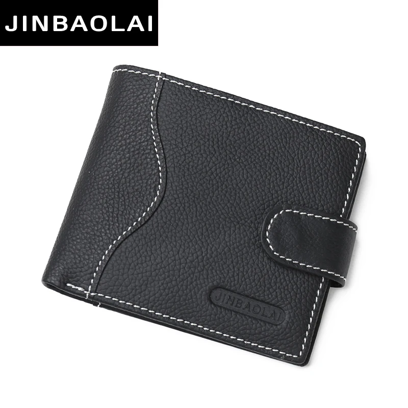 Кошелек JINBAOLAI из натуральной кожи мужские кошельки кошелек держатель для денег и