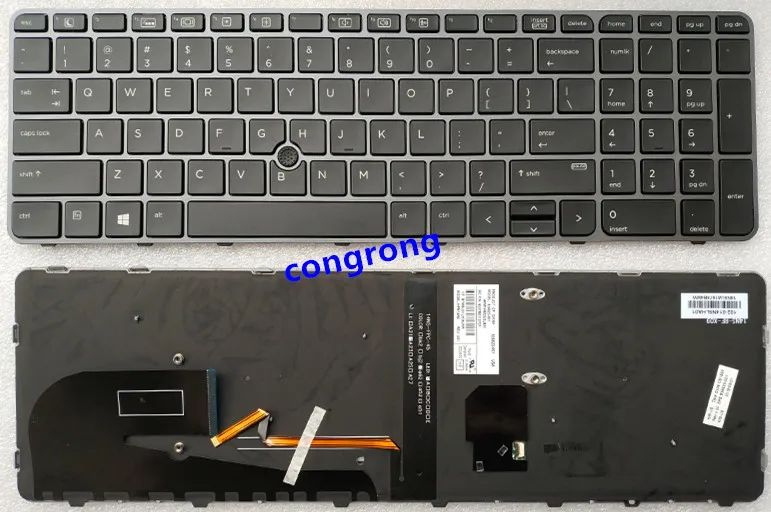 США английская клавиатура ноутбука для hp EliteBook 850 G3 755 G3