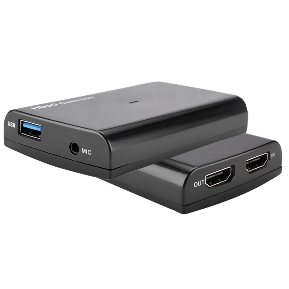 Видеозахват HDMI USB 1080 UVC для игр с микрофоном и входом трансляция в реальном
