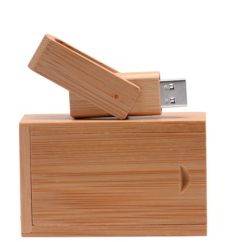 JASTER USB 2,0, деревянная поворотная флешка, usb флеш-накопитель, 4 ГБ, 8 ГБ, 16 ГБ, 32 ГБ, 64 ГБ, карта памяти, держатель, логотип на заказ, свадебный подарок - Цвет: carbonized with box