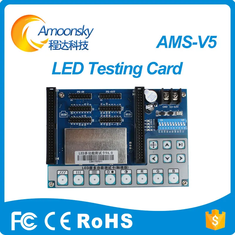 

Amoonsky ams-v5 многофункциональная Тестовая карта для светодиодной ленты, светодиодные экранные панели, светодиодный экран, модуль, Светодиодна...