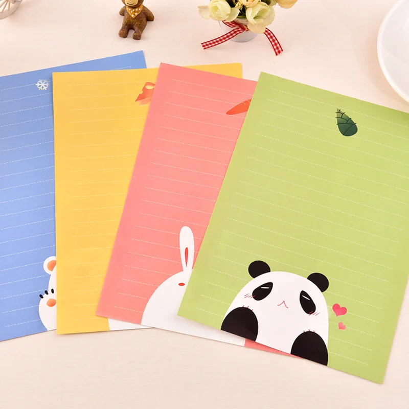 

(3 envelopes+6paper) /set Creative Forest Animals Cartoon Greeting Postcard Birthday Gift Message Card Letter Envelope Gift Card