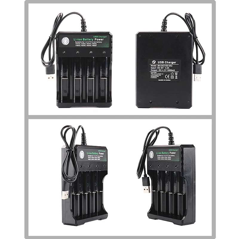 3,7 V 18650 зарядное устройство литий-ионный аккумулятор USB независимая зарядка портативная электронная сигарета 18350 16340 14500 зарядное устройство