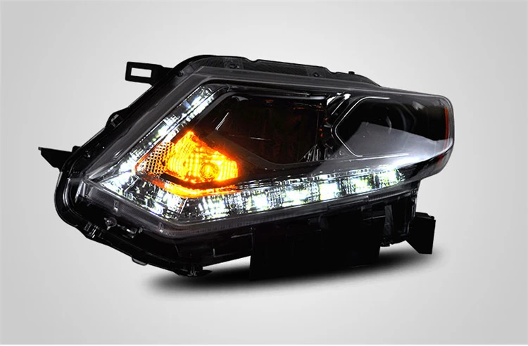 2 шт. автомобиля Стиль светодиодный фары для Nissan X-Trail для X-Trail фара светодиодный DRL объектив двойной луч H7 Ксеноновые bi Xenon объектива