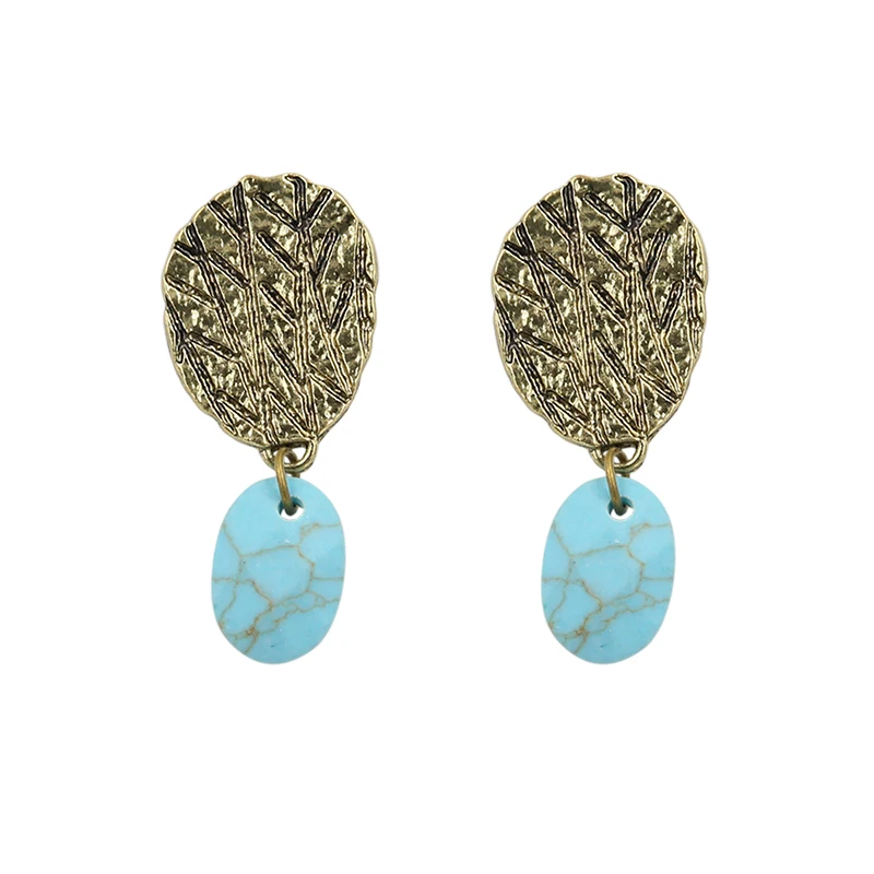 Женские винтажные серьги с мраморной отделкой серьги-подвески ручной работы