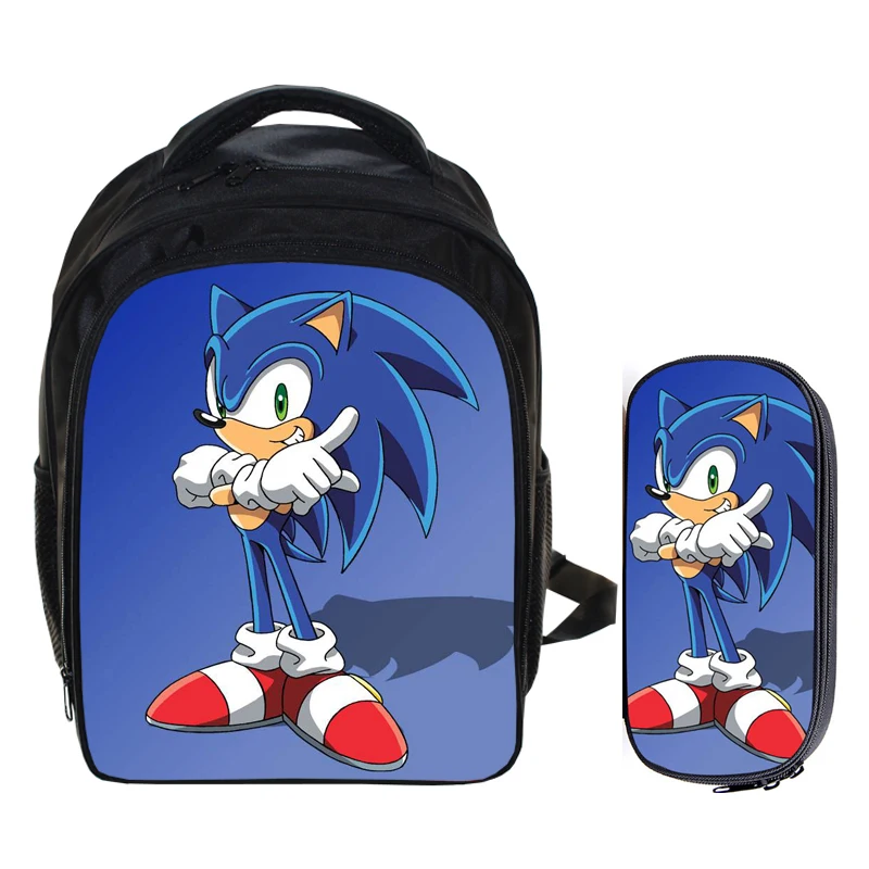 13 дюймов Sonic the Hedgehog Super Mario Bros для мальчиков и девочек школьные рюкзаки Детский