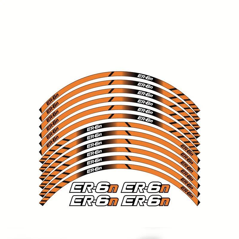 Motorcycle Wheel Decals Stickers Set Rim Stripes Laminated For Kawasaki ER-6N | Автомобили и мотоциклы