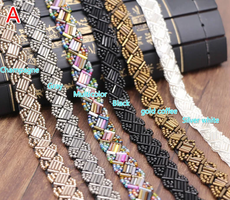 Аксессуары для одежды с белым и черным жемчугом 2 ярда/партия 1 5-2 см воротник