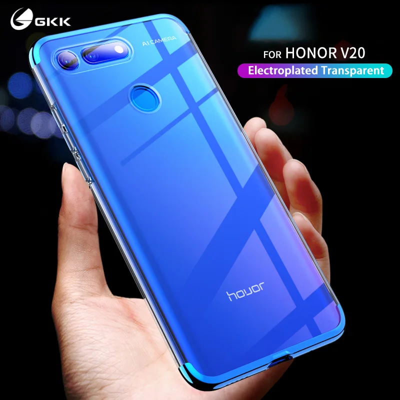 Чехол GKK для Huawei Honor View V20 прозрачный чехол с гальваническим покрытием полностью