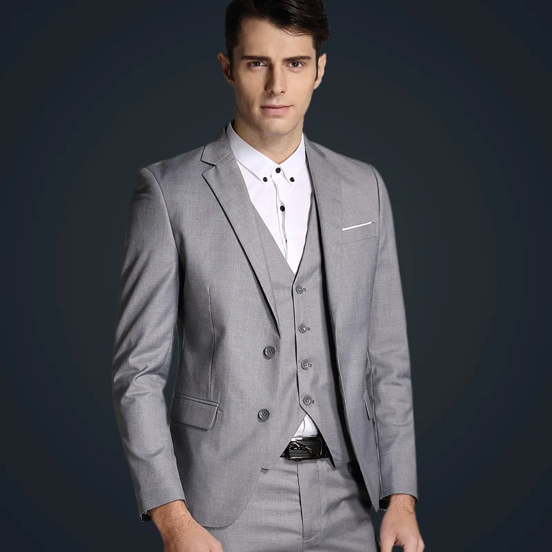 

2020 new arrival men terno masculino business Suits Jacket wedding suits for men, Two buttons three-piece jacket+pants+waistcoat