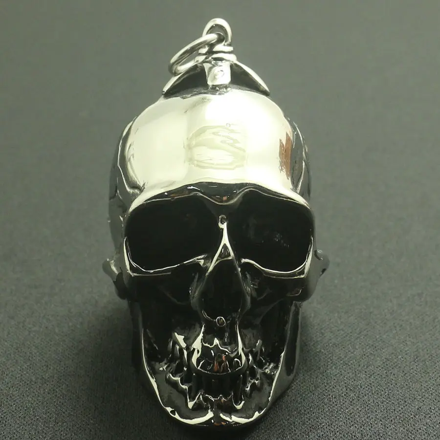 

Огромный тяжелый мужской мальчик из нержавеющей стали 316L, классная полировка, популярный большой Байкерский классический подвесной скелет