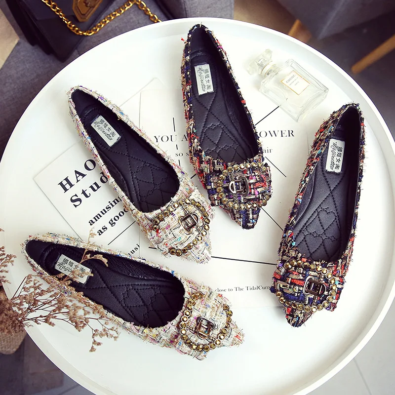 Обувь из флока обувь с пряжкой buckle strap flats Женская брендовая дизайнерская