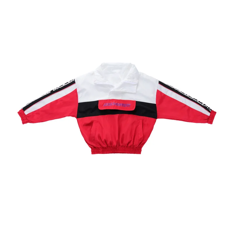 Red Jacket Свободные танцевальные костюмы для детей в стиле хип-хоп, для сцены, соревнований, бальных танцев, шоу для мальчиков и девочек в стиле джаз уличный танцевальный костюм комплект для танцев - Цвет: Red Jacket