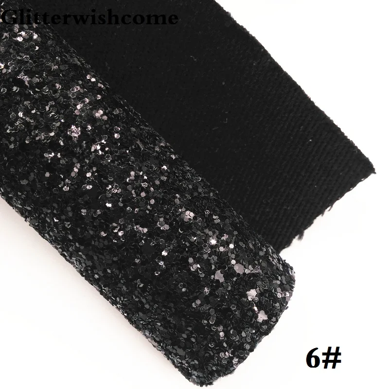 6 Glitterwishcome 30X134 см мини ролл винил для Луки, с эффектом блестящей кожи ткань с подходящей подложкой Луки, GM078 - Цвет: 6