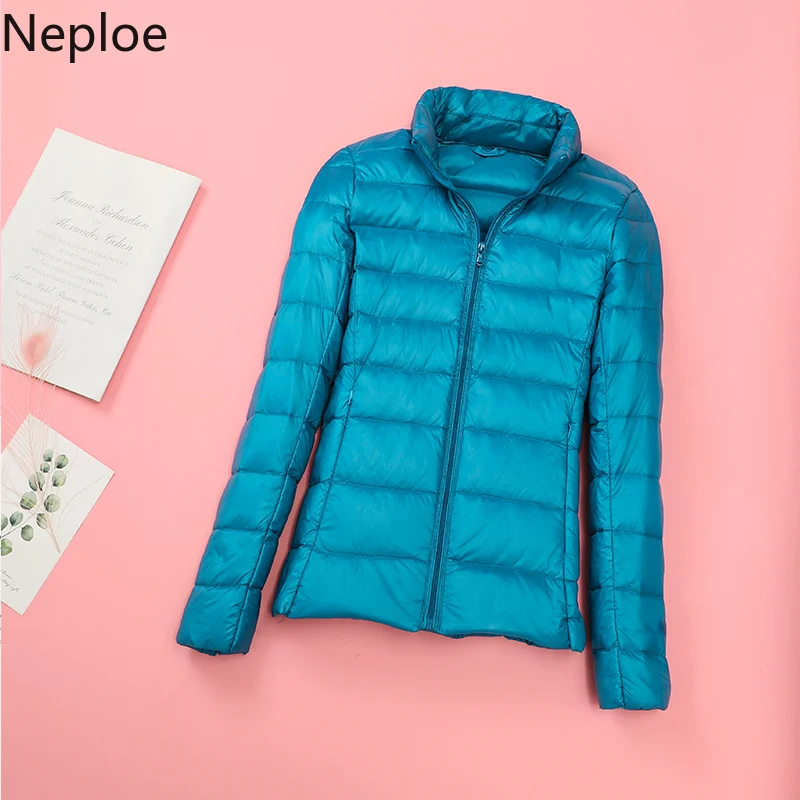 Neploe корейский стоячий воротник обтягивающие Плиссированные пальто сладкий