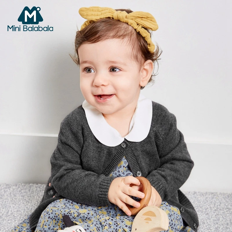 Mini Balabala/Детский кардиган для маленьких мальчиков и девочек свитер зимний с