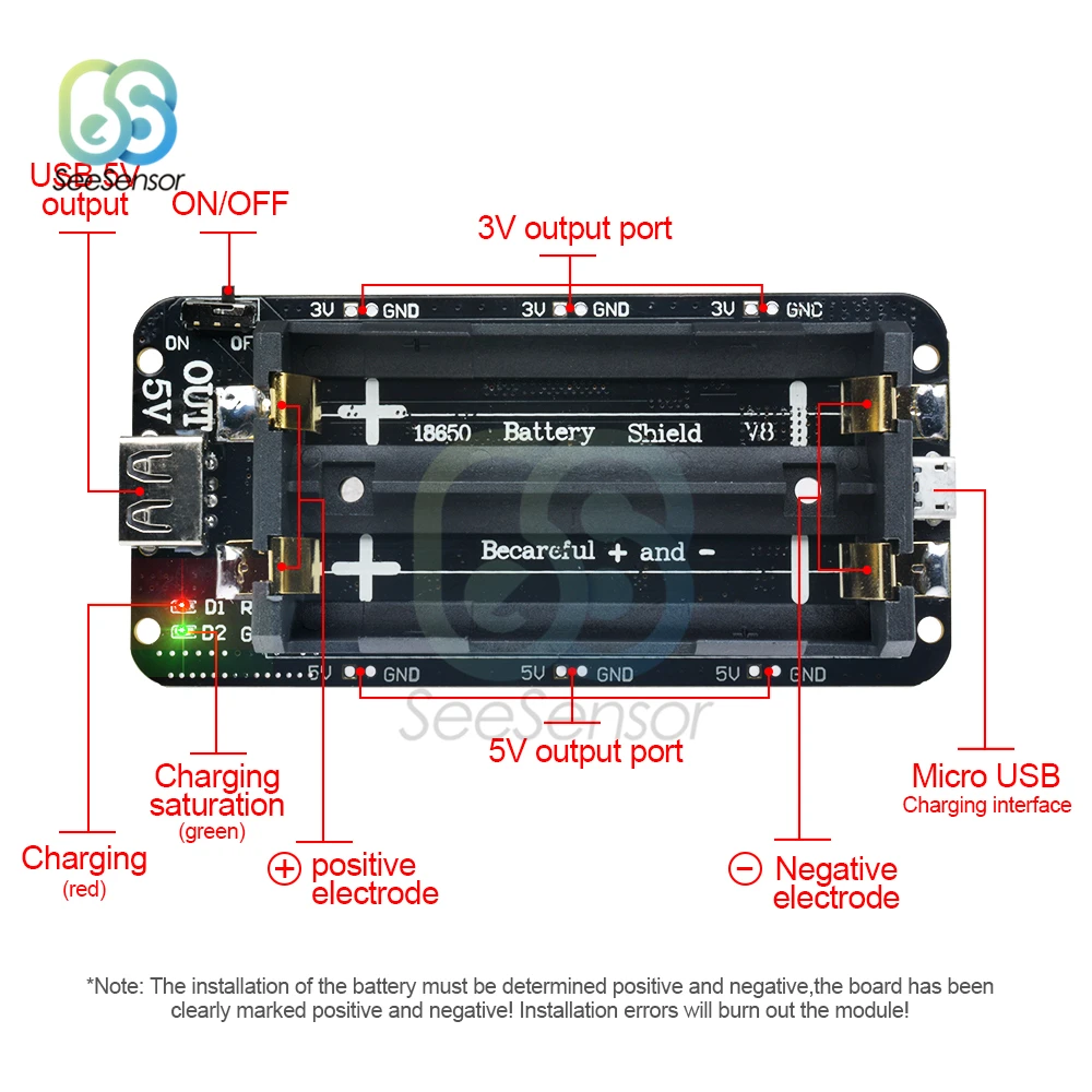 ESP32 ESP8266 для Wemos для Raspberry Pi 18650 литиевая батарея щит для зарядки мобильного питания модуль Micro USB порт type-A