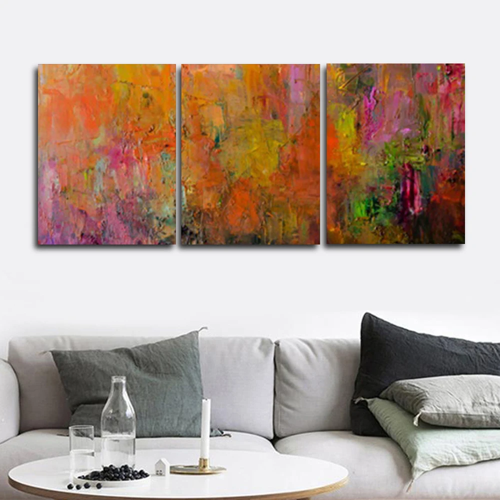 Laeacco 3 панель абстрактная краска для граффити на холсте ing Wall Art плакаты