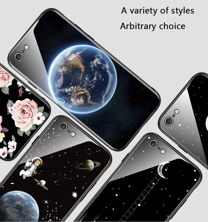 Закаленное Стекло Чехол для iPhone 6 6S плюс Plus Роскошные Жесткий чехол телефона волк