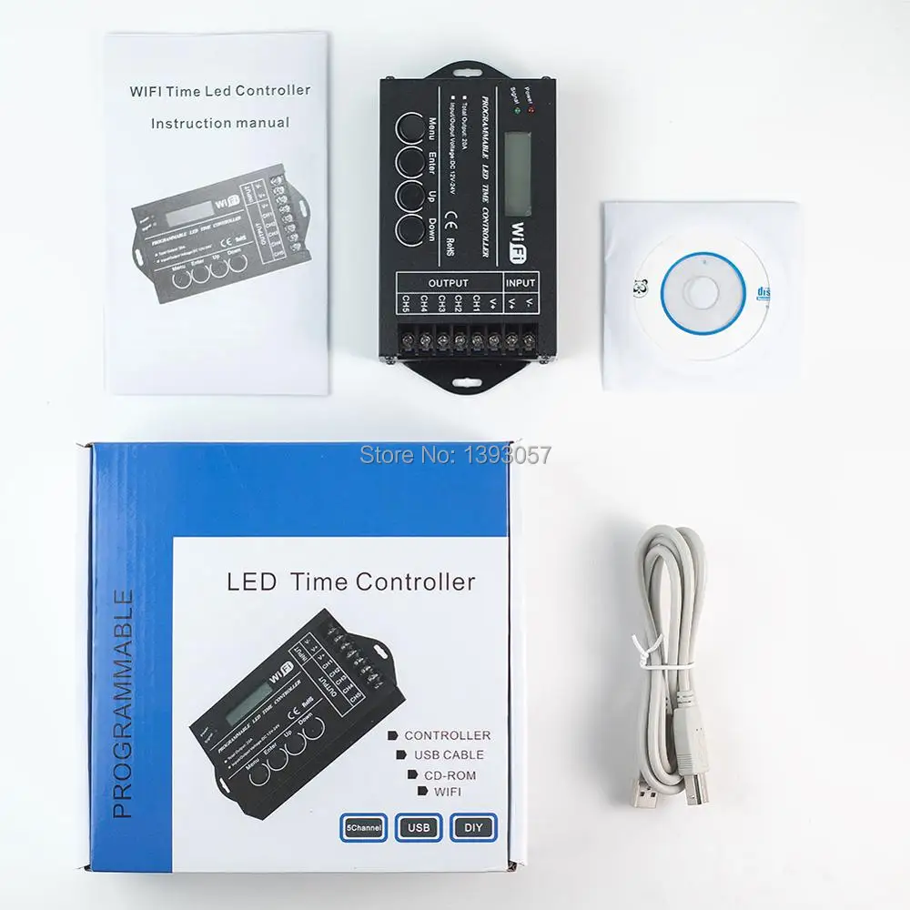 DC12 DC24V TC421 WiFi программируемый светодиодный контроллер диммер rgb аквариумное