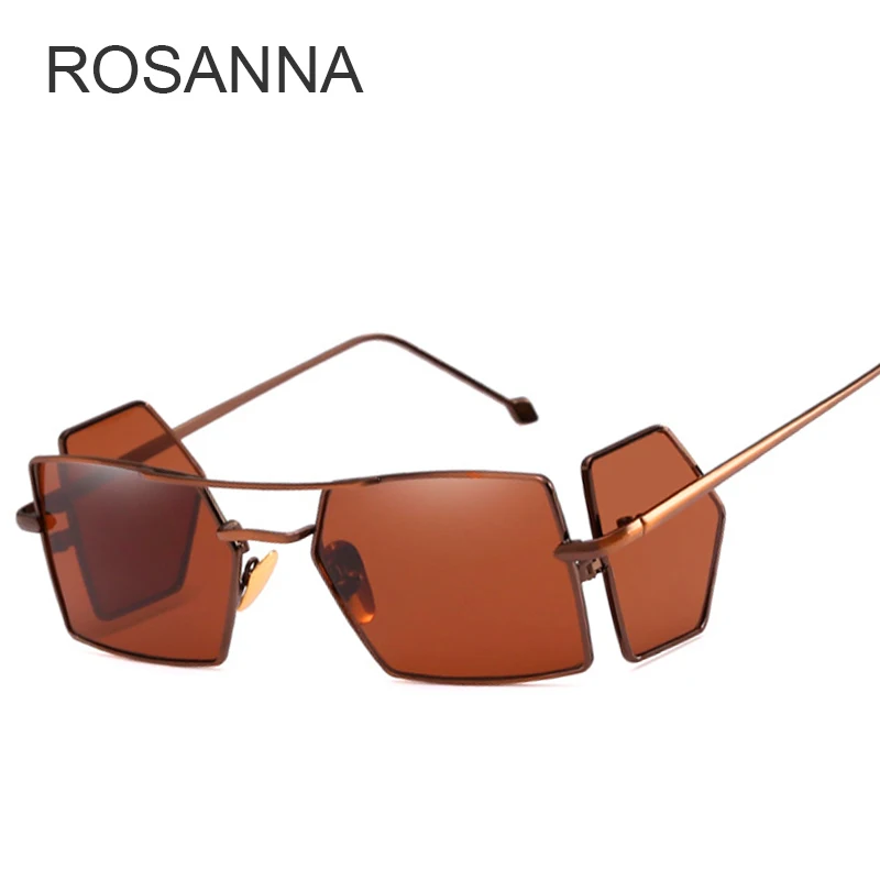 ROSANNA Новые квадратные Винтажные Солнцезащитные очки в стиле стимпанк женские