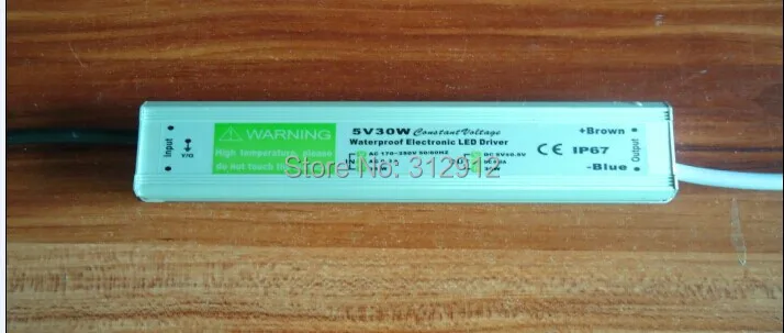

5 В/60 А/30 Вт IP67waterproof switch mode LED источник питания; AC90-250V вход