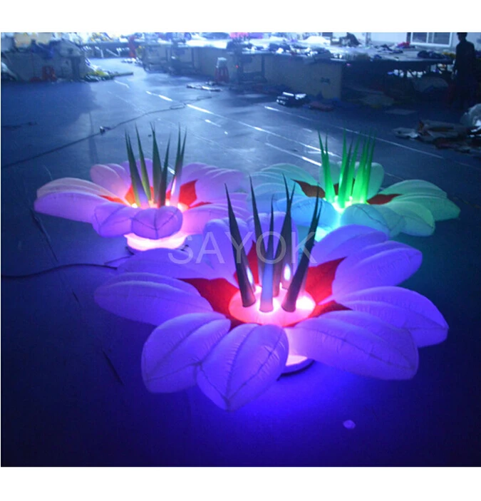 Надувной цветок со светодиодным светильником м (5 футов) надувной для свадебной