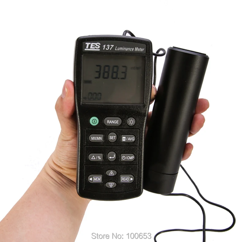 TES 137 измеритель яркости с двойным дисплеем 4 значный ЖК дисплей TES137!!