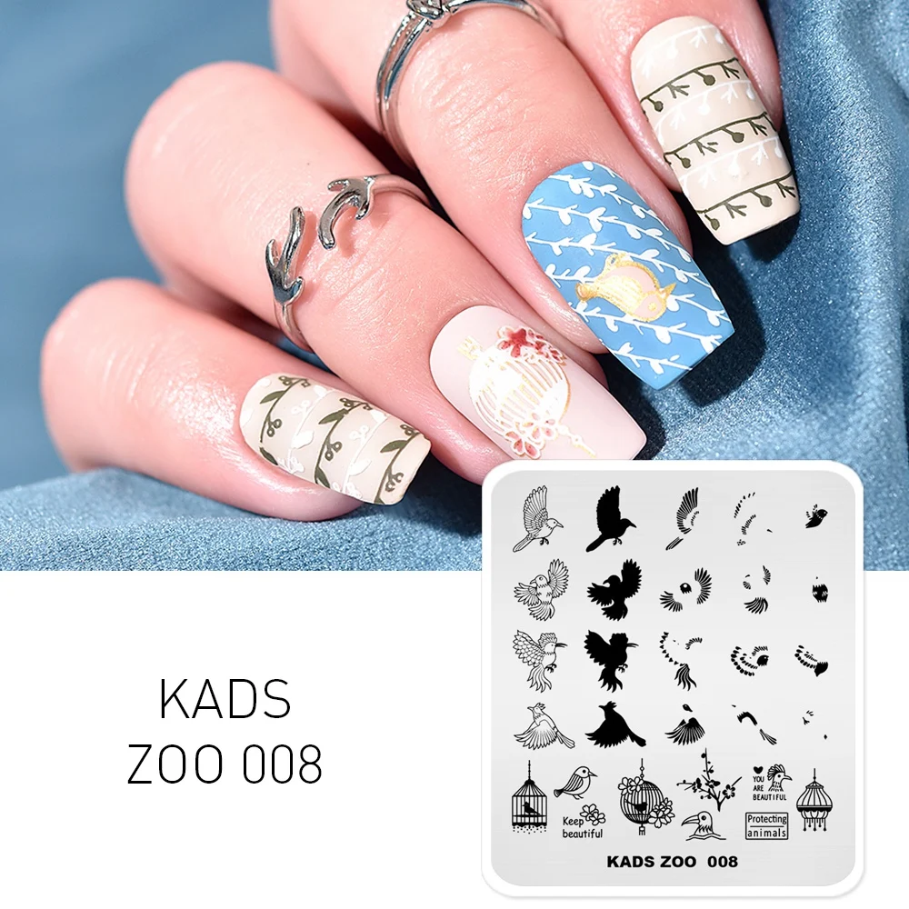 Rolabling Nail Art Stamping Plates 7*8cm Zoo 008 Template Stamp Design Stencil stamper | Красота и здоровье