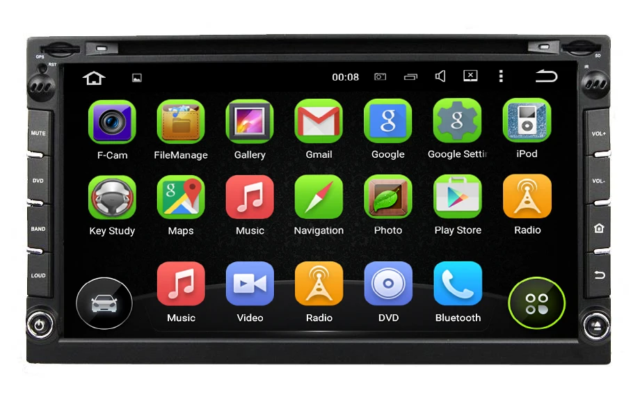 Автомобильный DVD GPS 2 Din 6 дюйма Восьмиядерный Android 8 1 универсальная навигационная
