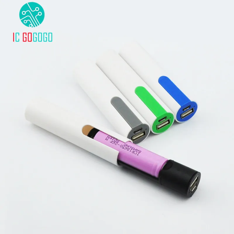 Мобильный запасные аккумуляторы для телефонов DIY наборы 5 В в 1.2A 1A 1 ячейка 18650