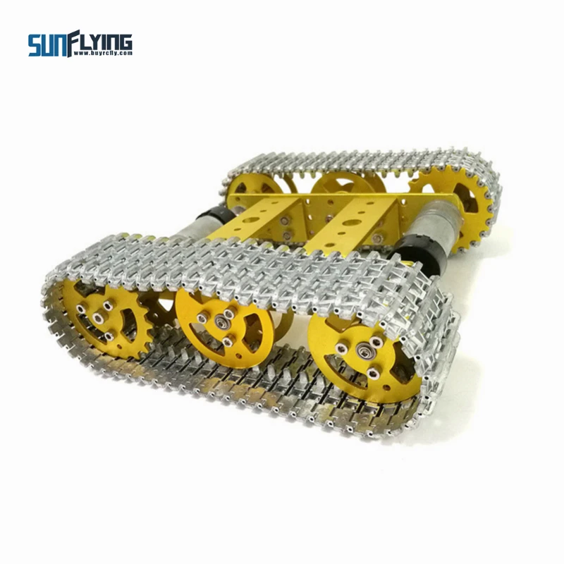 Mini T100 Metal crawler tank chassis DIY smart car Arduino robot with Plastic Track 2 Motors for Robot Platform RC | Игрушки и хобби
