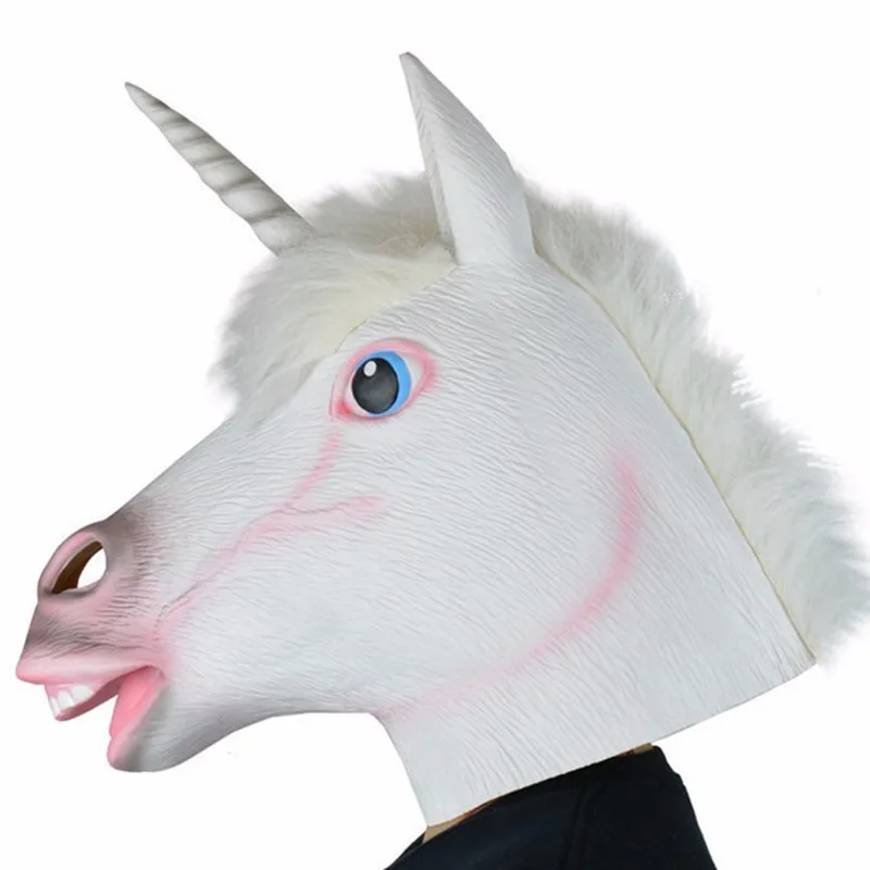 2019 праздника Хэллоуин маска полный уход за кожей лица Единорог Маска для