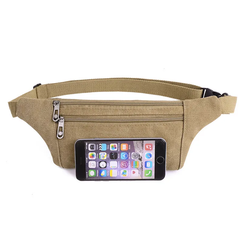 Холщовая Мужская многофункциональная спортивная сумка с талией мобильные чехлы