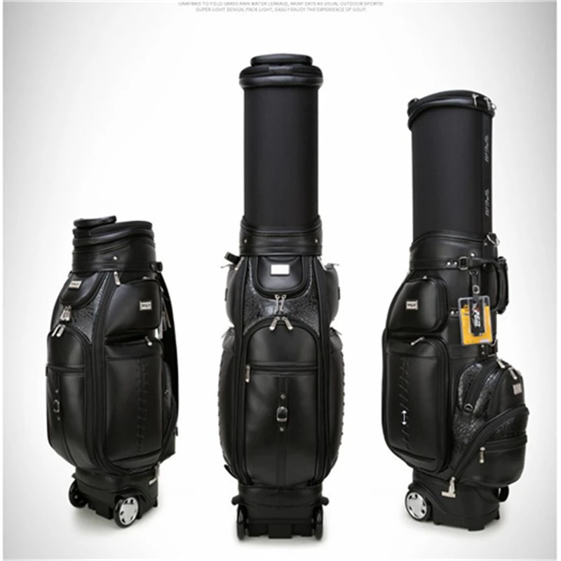 Pgm стандартная сумка для гольфа из натуральной кожи полный набор сумки Caddy с