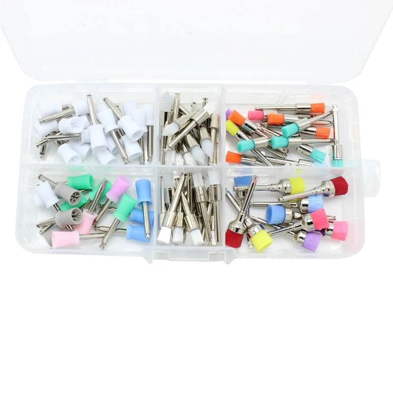 100 шт./компл. Стоматологическая полировальная щетка полировщик Prophy резиновая