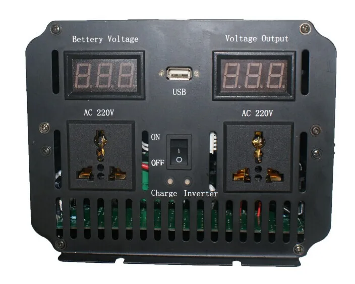 2000w dc 12v to ac 220v инвертор мощности с зарядным устройством ups светодиодный дисплей