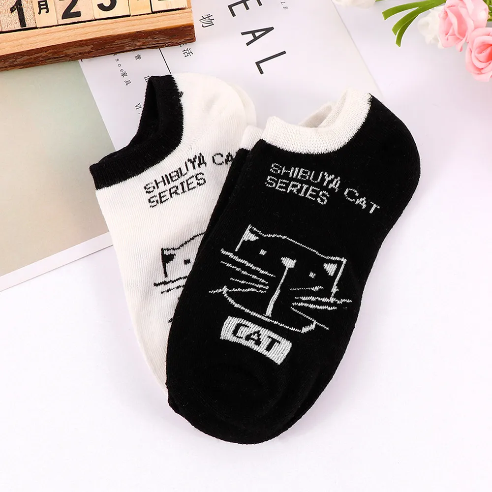Kawaii Cat/Хлопковые носки 1 пара удобные женские из бамбукового волокна для девочек