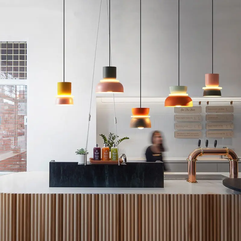 Простой скандинавский Цвет подвесной светильник люстра освещение led hanglamp Лофт