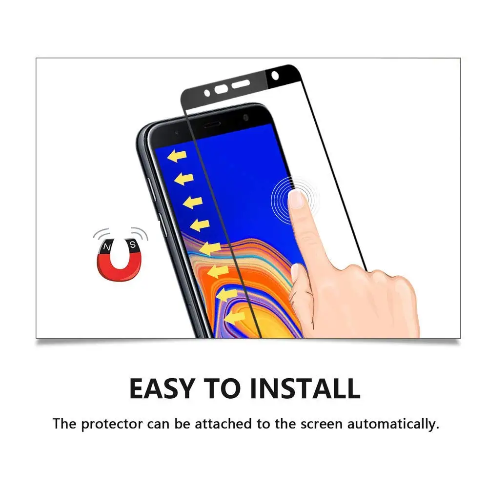 Экран протектор для samsung Galaxy J4 плюс Взрывозащищенные высокая чувствительность HD