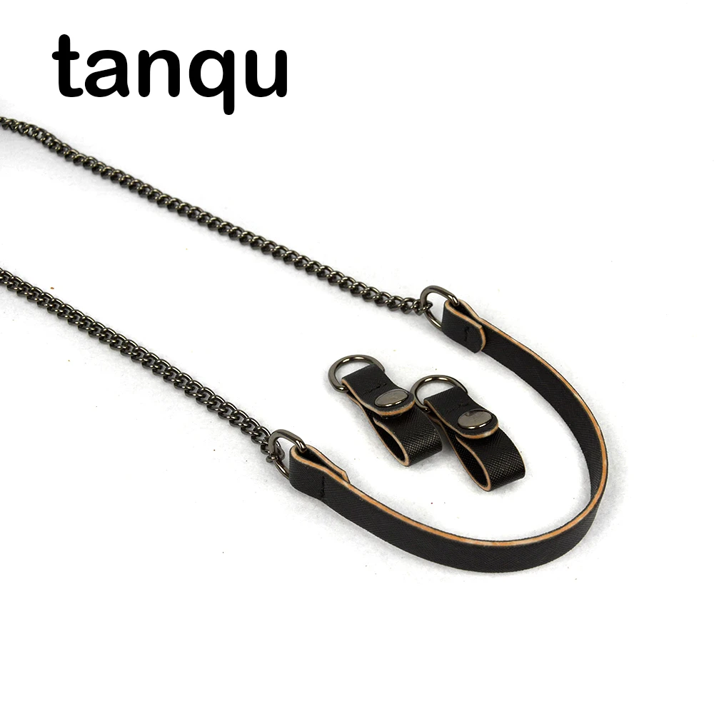 Новая Металлическая длинная сумка tanqu Obag черная цепочка на плечо с черным