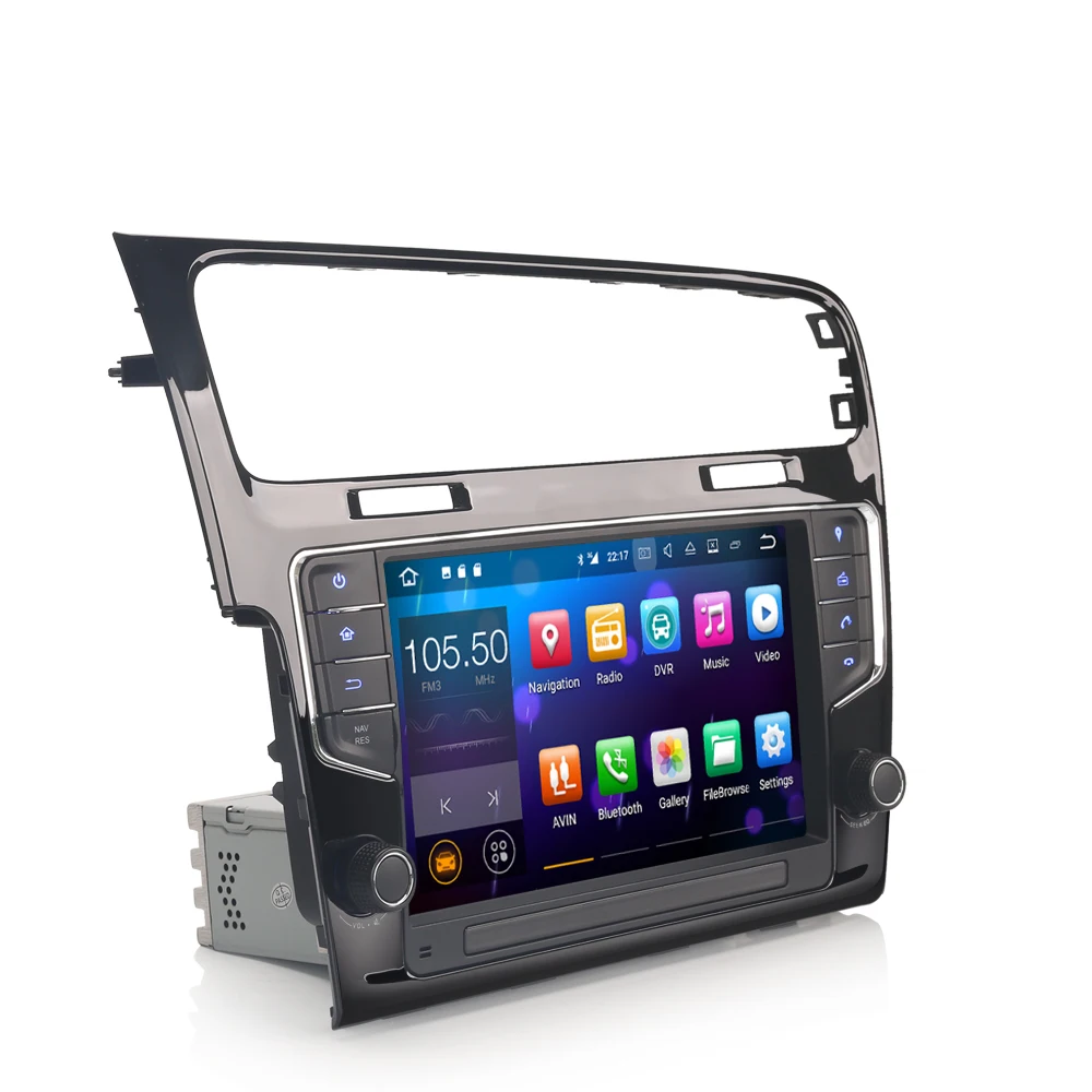 9 &quotAndroid 7 1 автомобильный мультимедийный плеер радио gps SatNav BT DAB + USB WiFi DVR DTV для GOLF