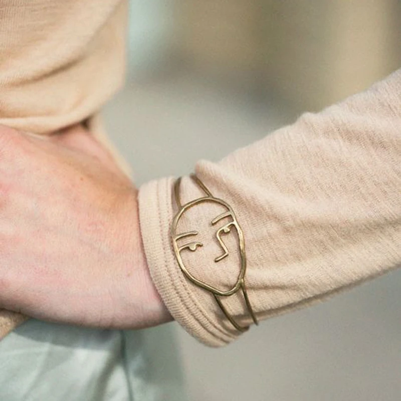 Уникальный очаровательный открытый дом браслет сестра лица браслеты и Bijoux