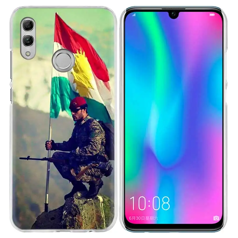 Курдистана чехол с флагом для huawei Honor 8X Y9 9 10 Lite Play 7C 8C 8S 8A фотоаппаратов моментальной печати 7S 7A Pro V20 20i Y6 Y7 Y5 жесткий чехол из ПК для телефона Coque - Цвет: 07